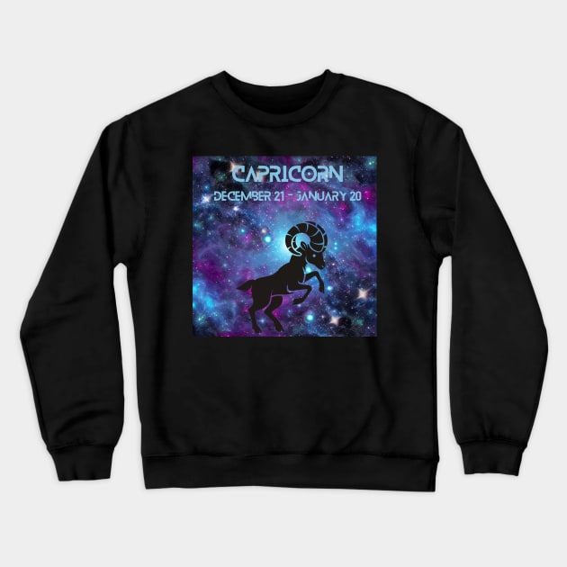 Capricorn zodiac sign Crewneck Sweatshirt by FineArtworld7